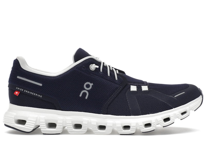 On Men's Running Cloud 6 Midnight White Shoes, from StockX