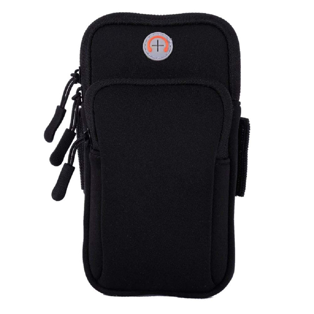 Phone Holder Running Armband | For iPhone 17/16/15/14/13/12/11 Pro Max XS XR & Galaxy S26/S25/S24/S23 Ultra | Sport Gym Hiking Pouch Bag (Black)