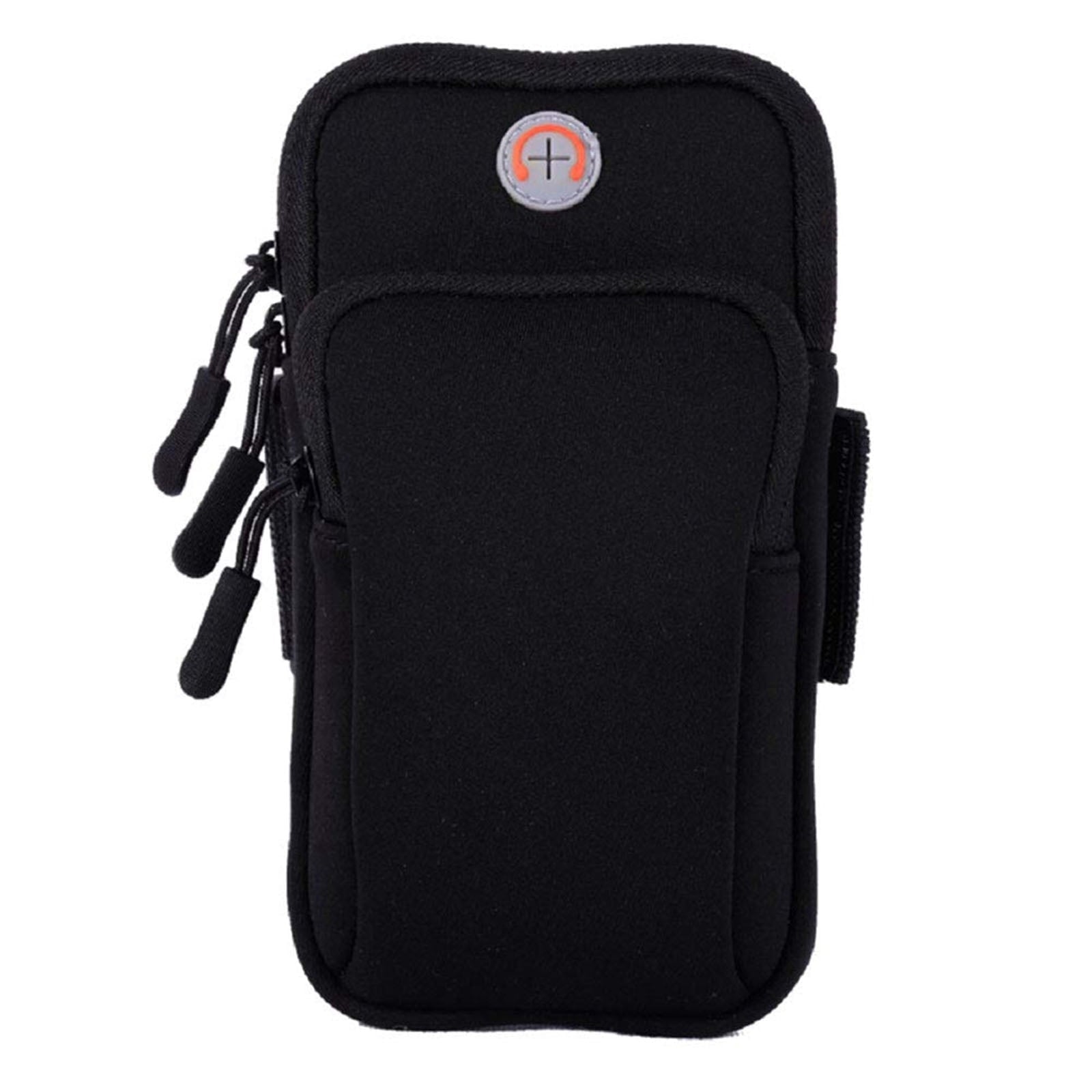 Phone Holder Running Armband | For iPhone 17/16/15/14/13/12/11 Pro Max XS XR & Galaxy S26/S25/S24/S23 Ultra | Sport Gym Hiking Pouch Bag (Black)
