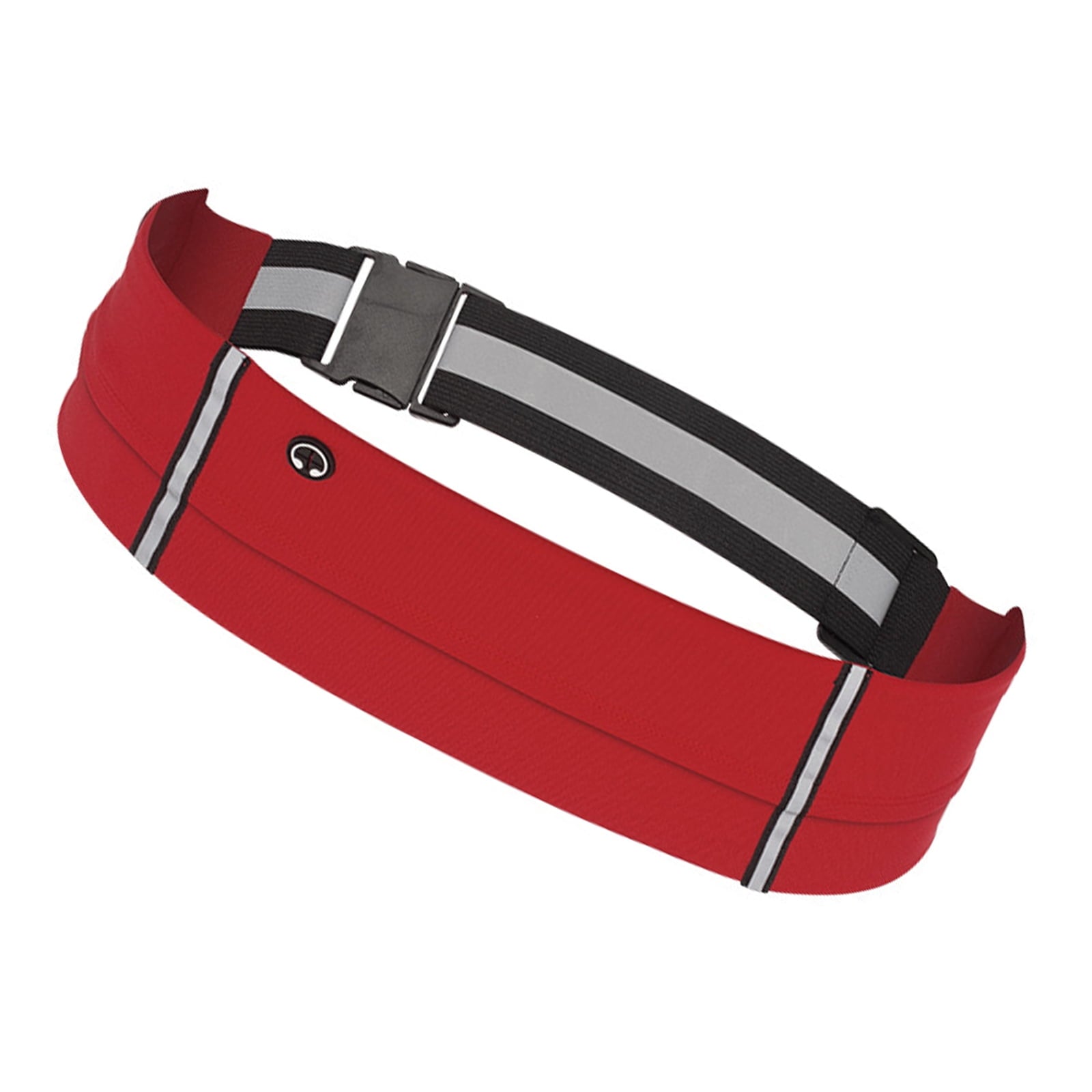Reflective Running Belt Elastic Waist Pack Phone Holder Running Waist Bag With Headphone Hole for Walking Cycling Hiking