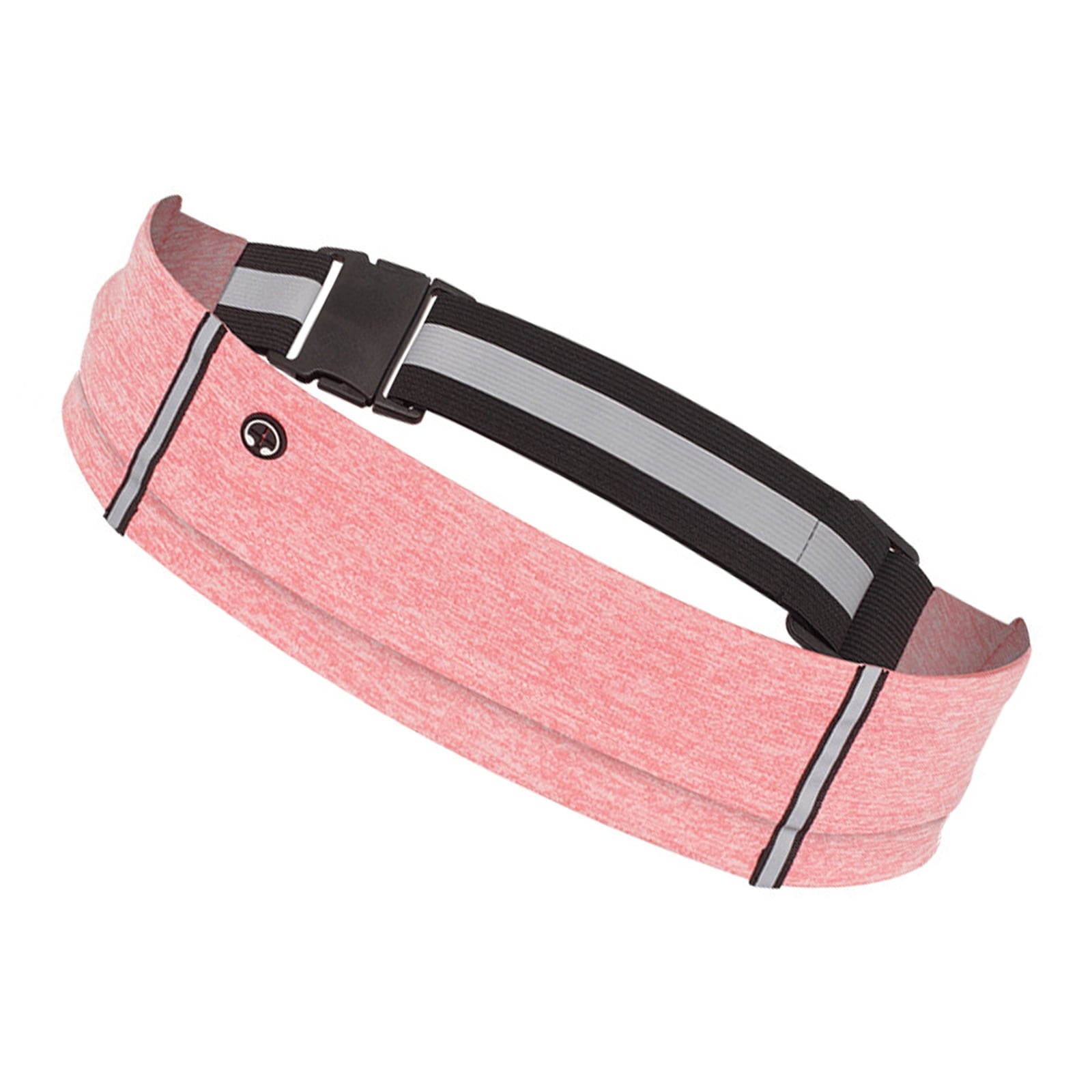 Reflective Running Belt Elastic Waist Pack Phone Holder Running Waist Bag With Headphone Hole for Walking Cycling Hiking