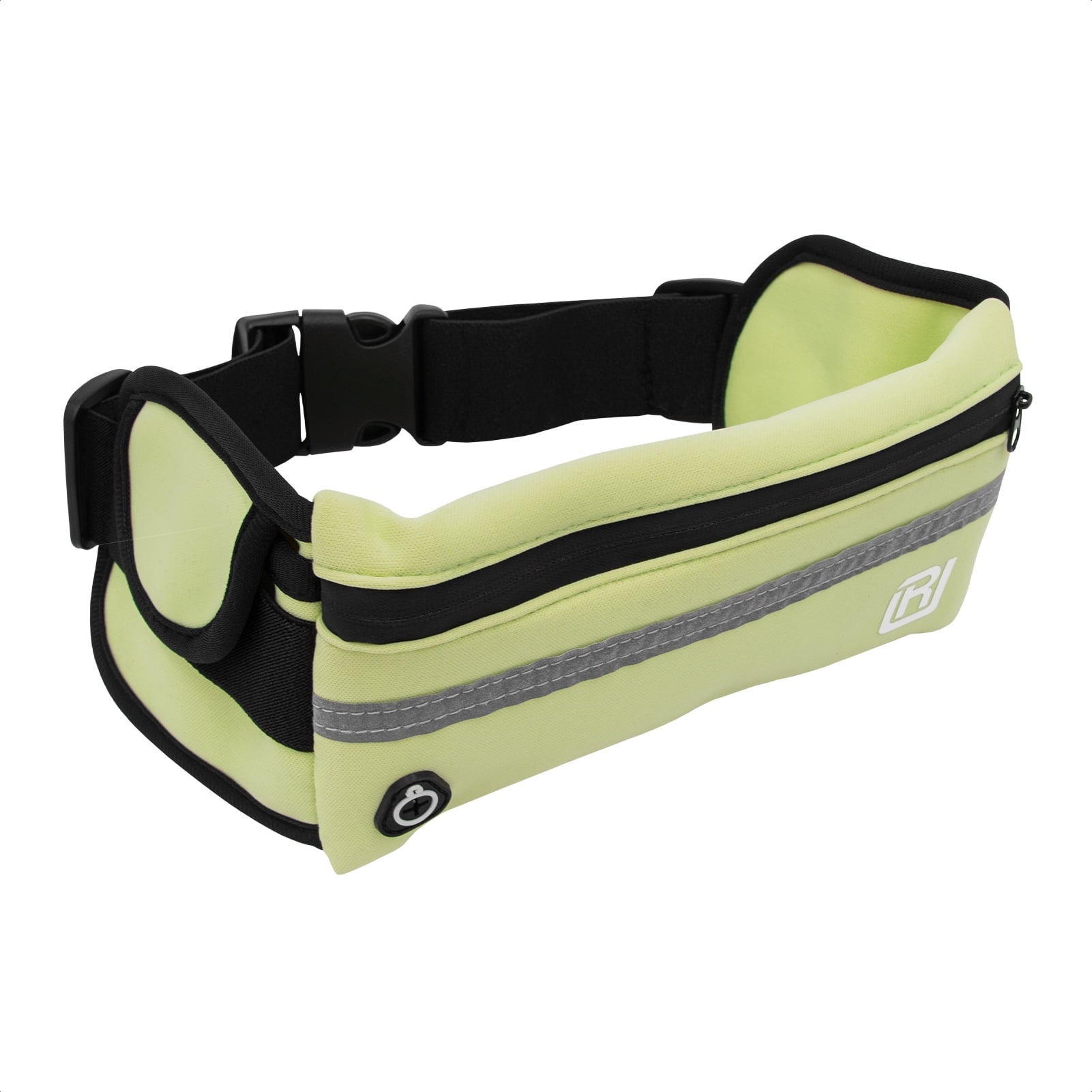 RunUnited Waist Pack for Running, Hiking & Gym - Waterproof Running Accessory w/ Phone Holder & Reflective Stripe, Color: Yellow
