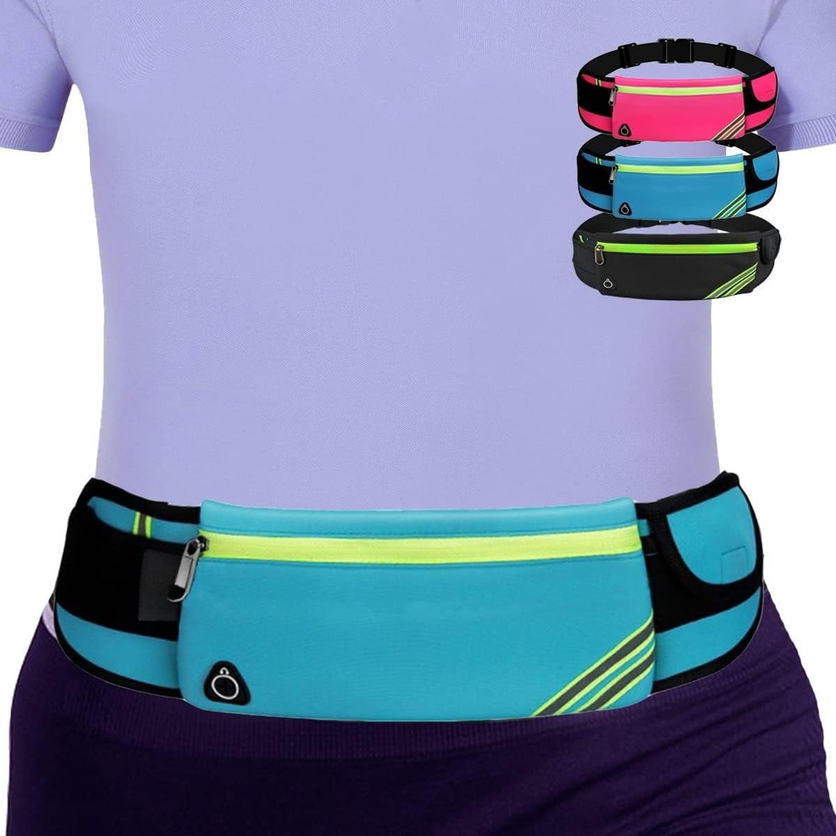 Women Fanny Pack Running Belt,Belt Bag,Water Resistant Wasit Pack Bag for Hiking Fitness,Phone Carrier,Running Gear.