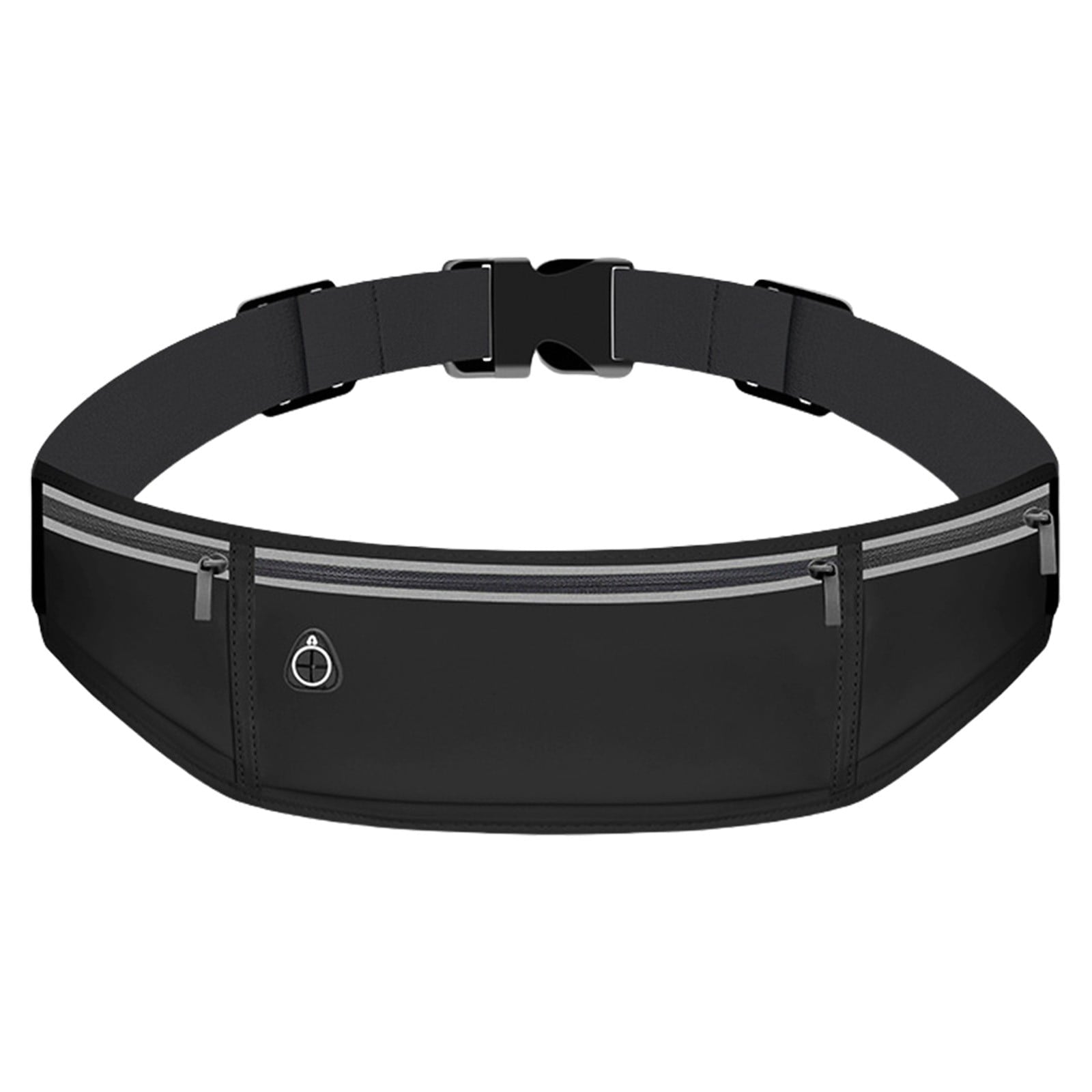 Running Belt Waist Pack Bag, Waist Pack Bag for Hiking Cycling Workout, Jogging Pouch, Phone Holder for Running Gear Accessories, Running Belt for Women Men with 3 Pockets
