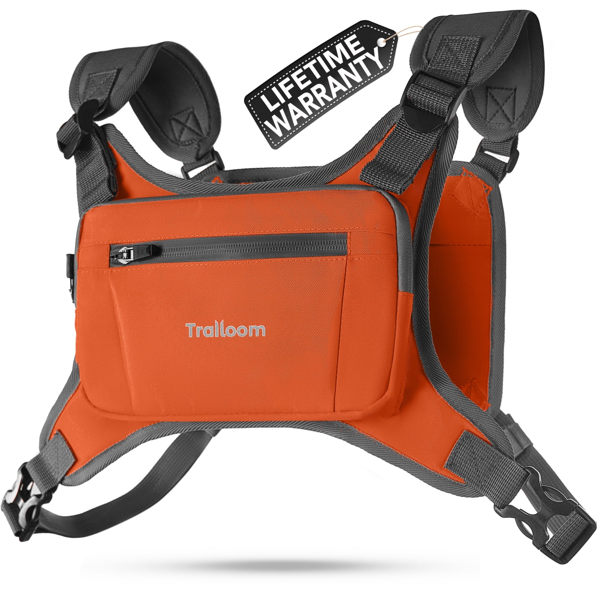 Running Chest Pack, Reflective Vest, Water Repellent, Phone Holder, Workout Bag for Runners, Cycling, Biking, EDC Pouch, Jogging Carrier, Hidden Pocket, Men & Women, Lightweight