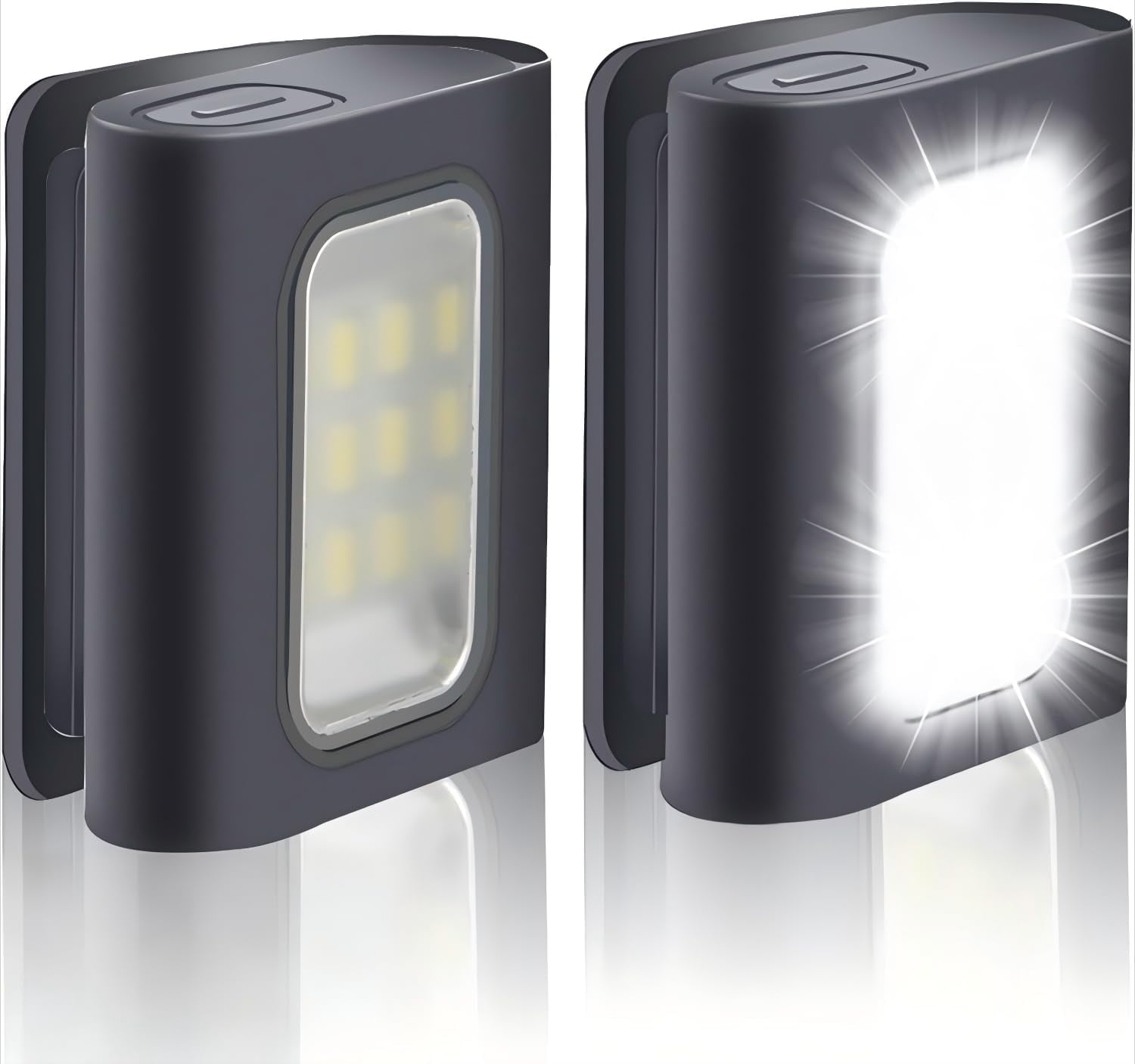 Running Light, 2Pack Reflective Running Gear for Runners, Rechargeable Light, Clip on Running Lights with Runners and Joggers for Camping