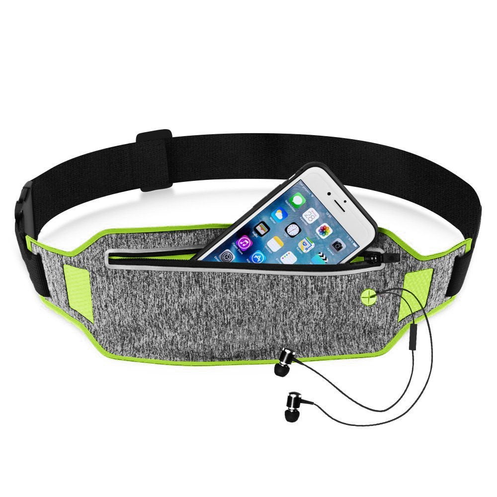 Running Waist Pack, EpicGadget(TM) Lightweight Water Resistant Reflective Runner Belt Sports Fanny Pack Adjustable Waistband (Light Blue)