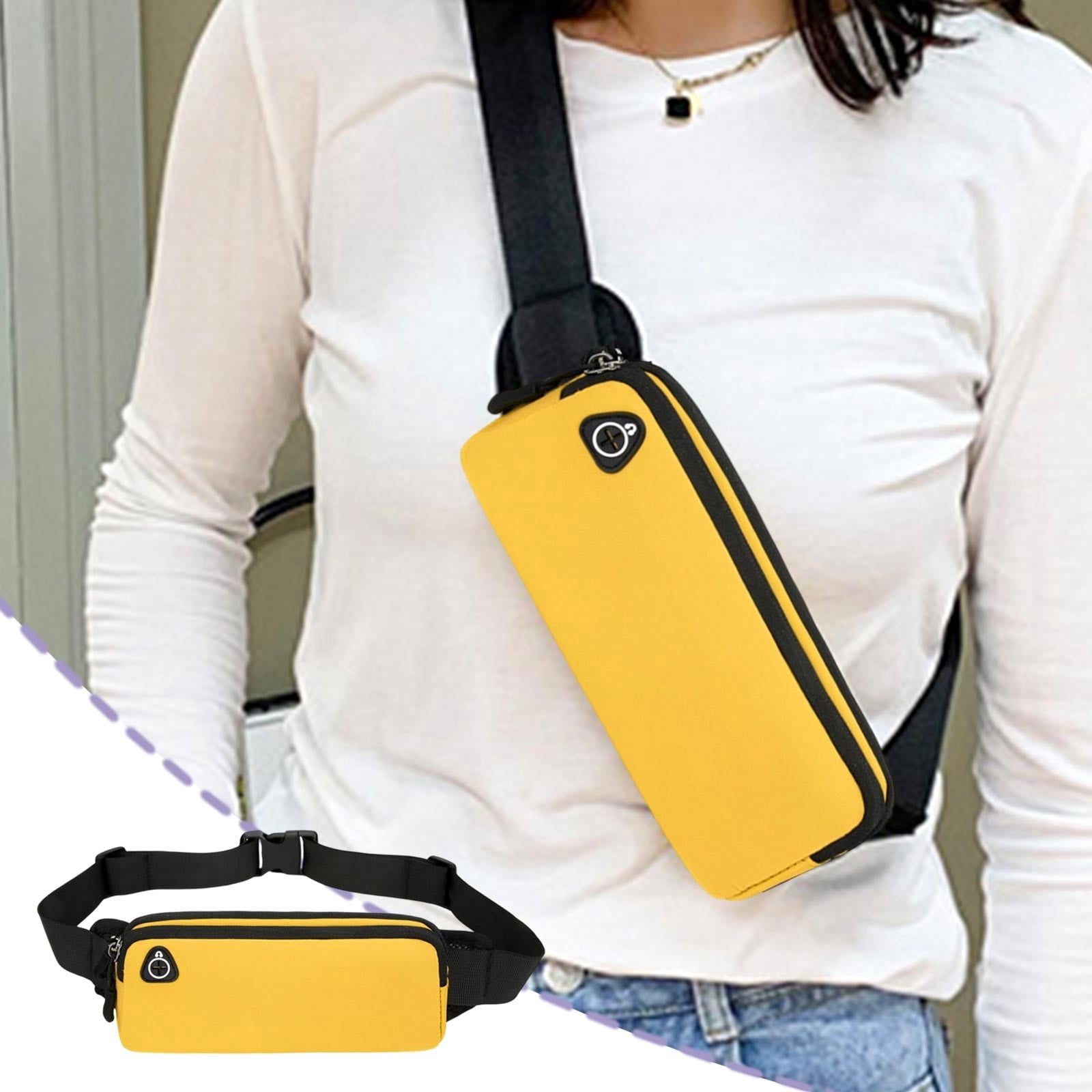 Slim Running Belt Fanny Pack for Men Women Running Phone Holder Runners Pouch Waist Pack Bag for Workout Money Belt Running Gear Accessories for Travel Hiking Running
