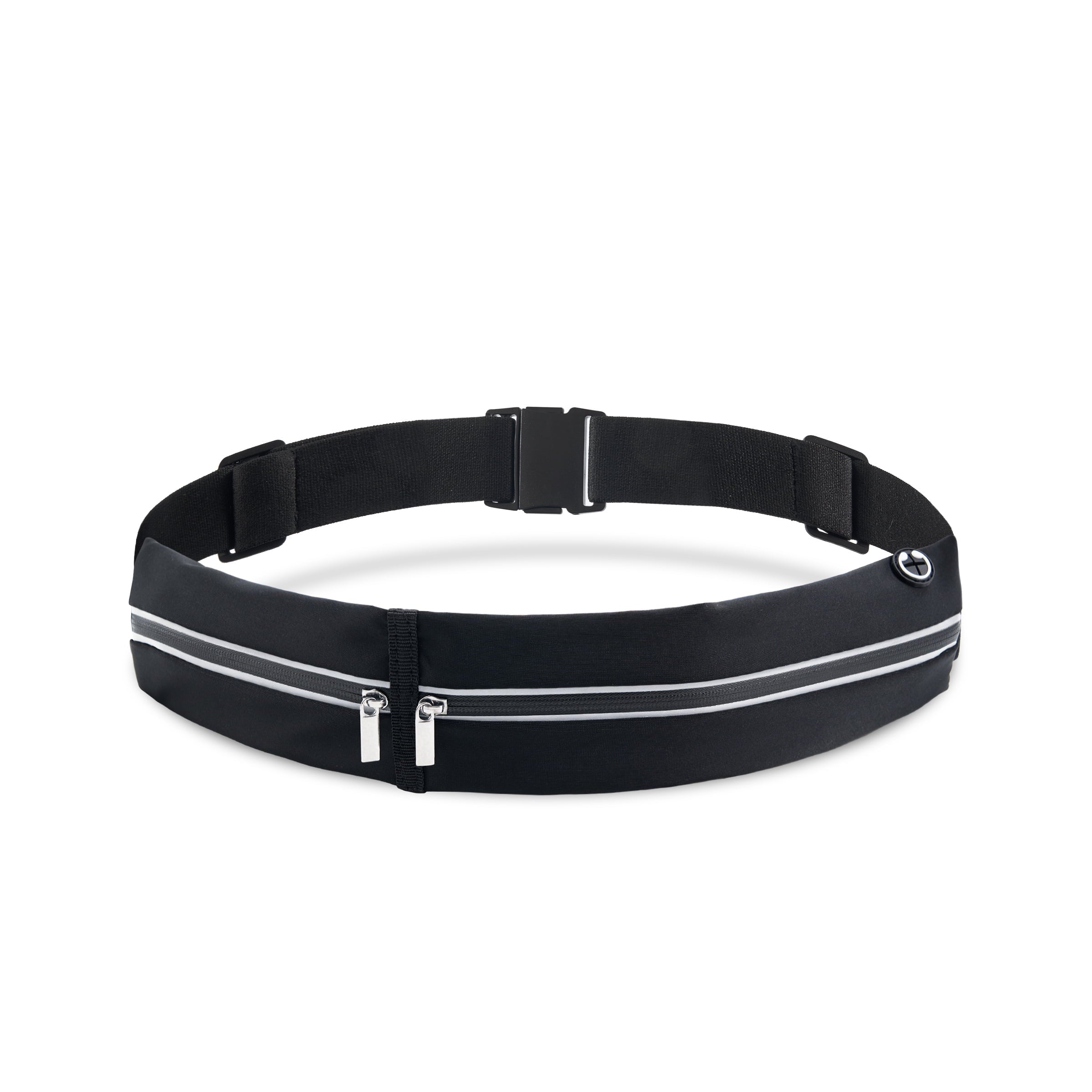 Slim Running Belt Fanny Pack for Men Women, Runners Phone Holder for Gym Travel Walking, Money Waist Flip Belt Bag With 2 Expandable Pockets