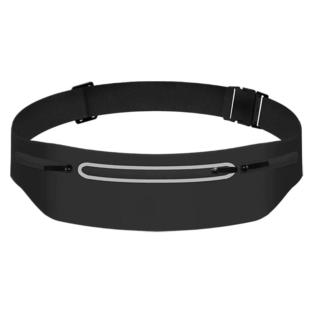 Slim Running Belt Waist Bag for Men & Women - Waterproof Fanny Pack with Multiple Pockets for Phone, Keys, Cards - Adjustable Anti-Slip Strap for Jogging, Travel, Gym