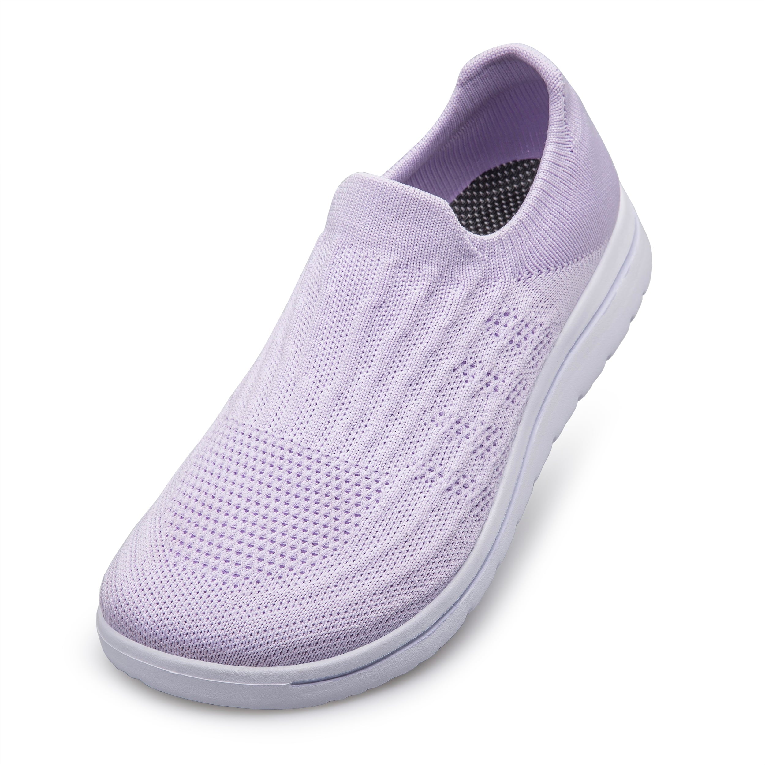 Unisex Sock Walking Shoes Wide Toe Box Slip-on Mens Running Shoe Womens Lightweight Casual Fashion Sneakers Black 8Women/6Men