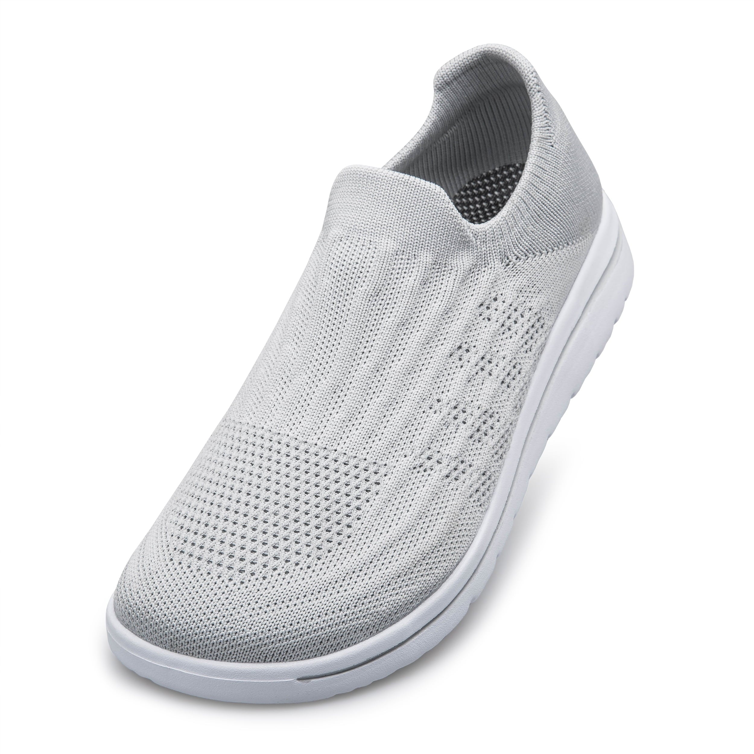 Unisex Sock Walking Shoes Wide Toe Box Slip-on Mens Running Shoe Womens Lightweight Casual Fashion Sneakers Black 8Women/6Men