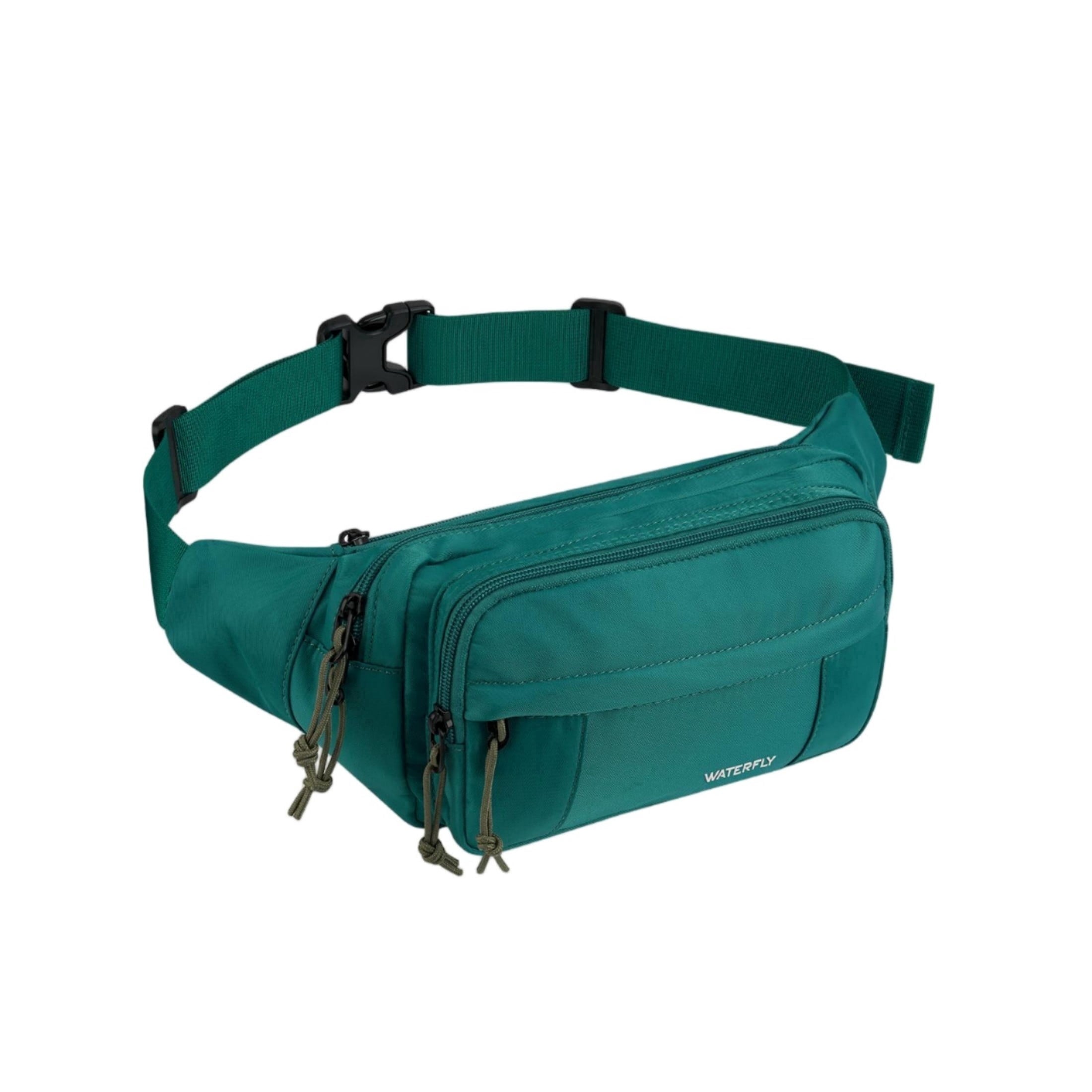 WATERFLY Unisex Large Capacity Walking Travel Nylon Fanny Pack Waist Bag,Yellow