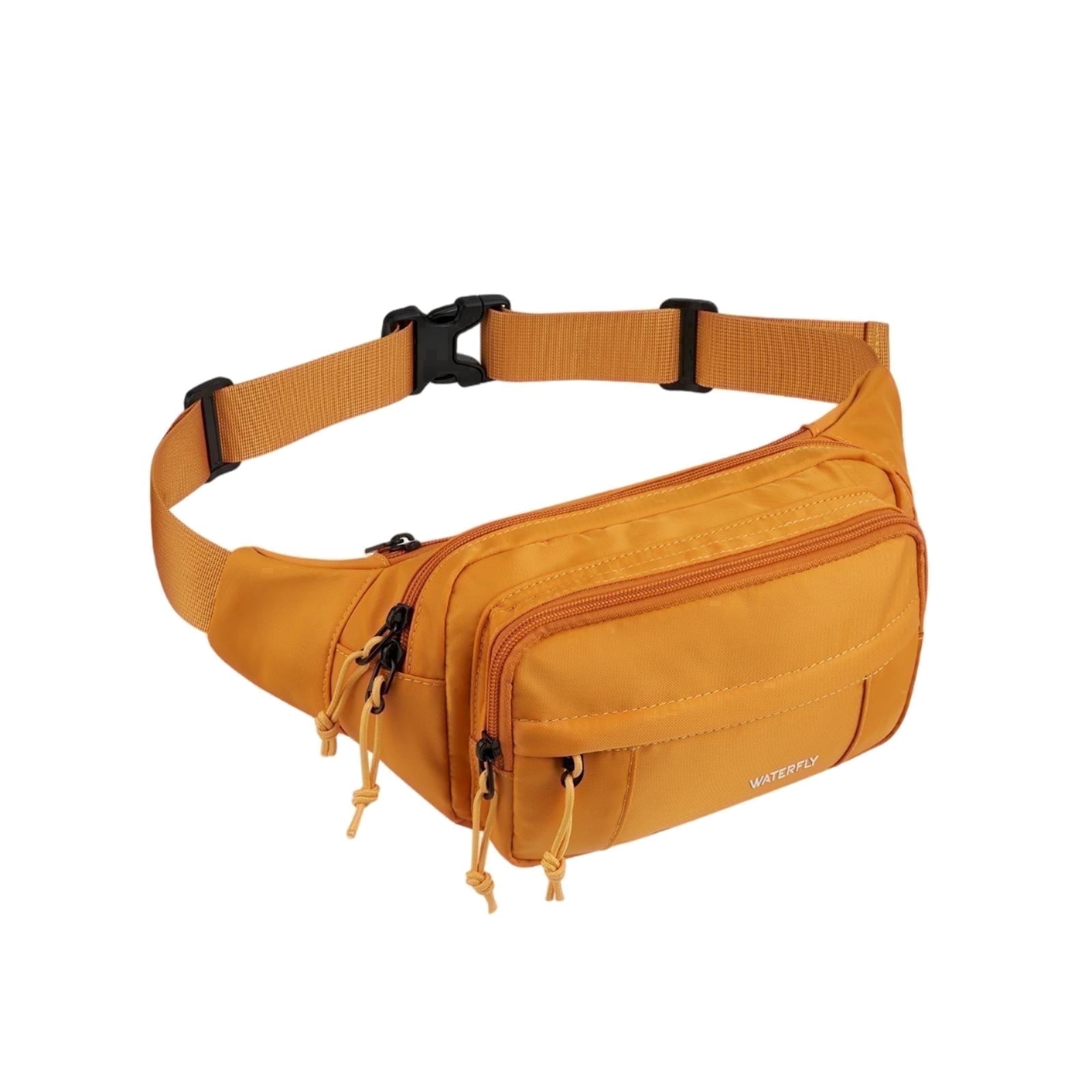 WATERFLY Unisex Large Capacity Walking Travel Nylon Fanny Pack Waist Bag,Yellow