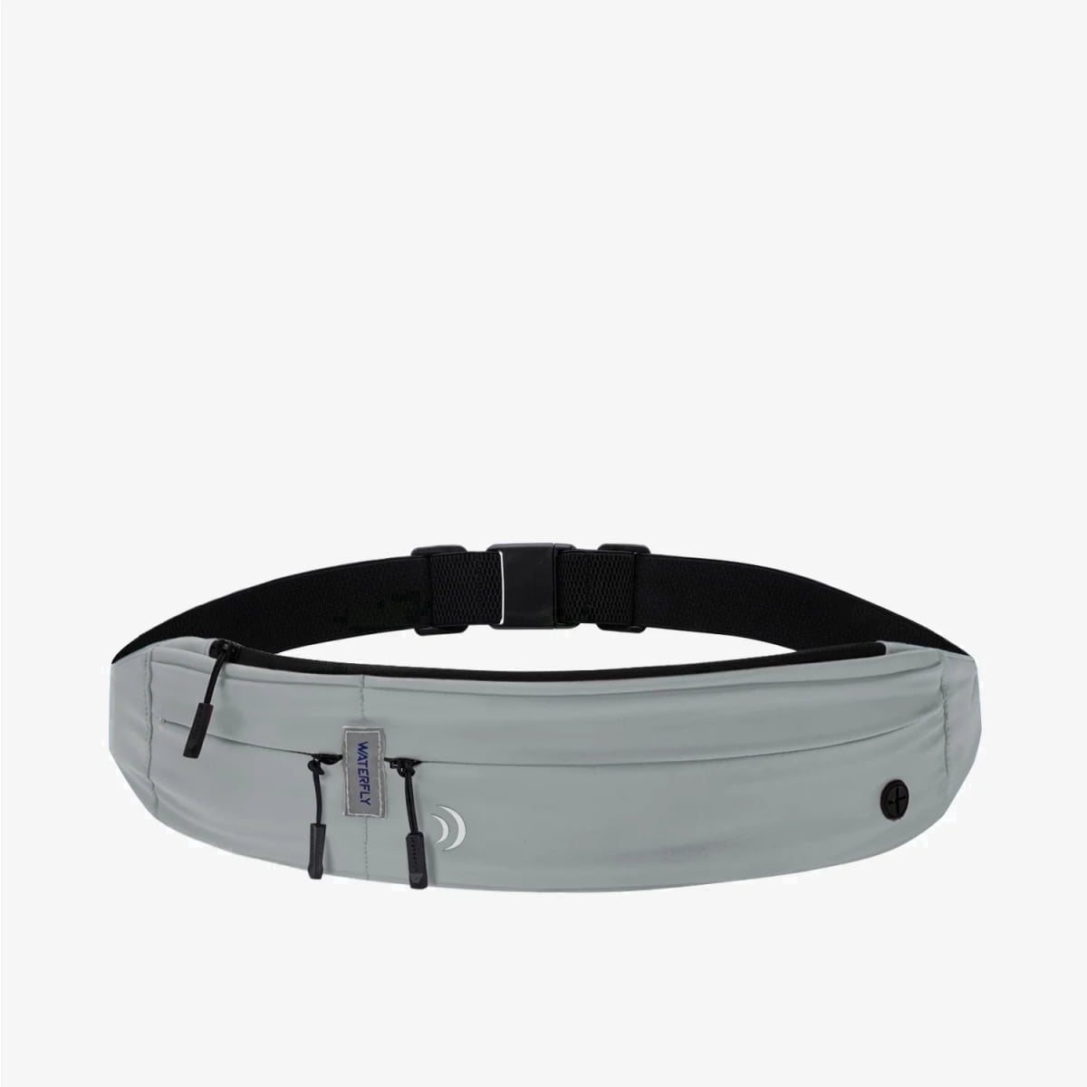 WATERFLY Unisex Adjustable Non-Slip Jogging Exercise Fitness Nylon Running Waist Belt,Black