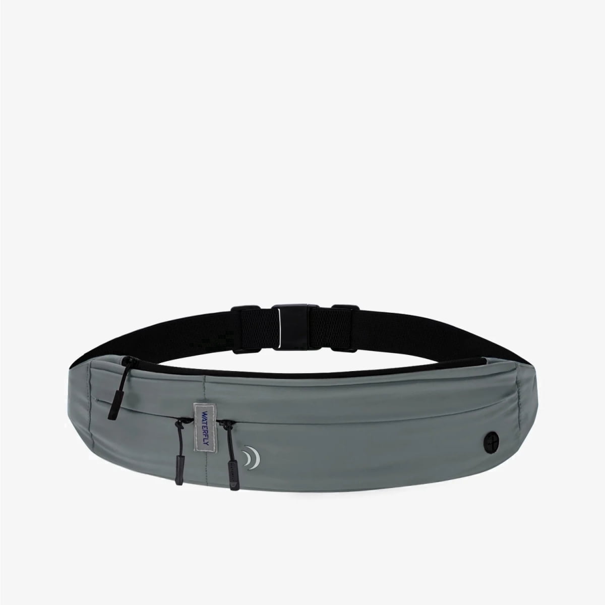 WATERFLY Unisex Adjustable Non-Slip Jogging Exercise Fitness Nylon Running Waist Belt,Black