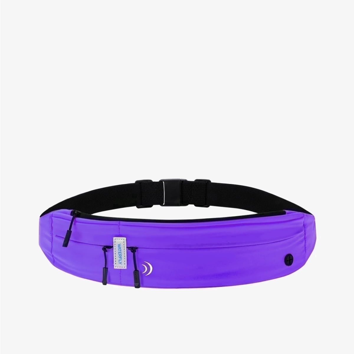 WATERFLY Unisex Adjustable Non-Slip Jogging Exercise Fitness Nylon Running Waist Belt,Black