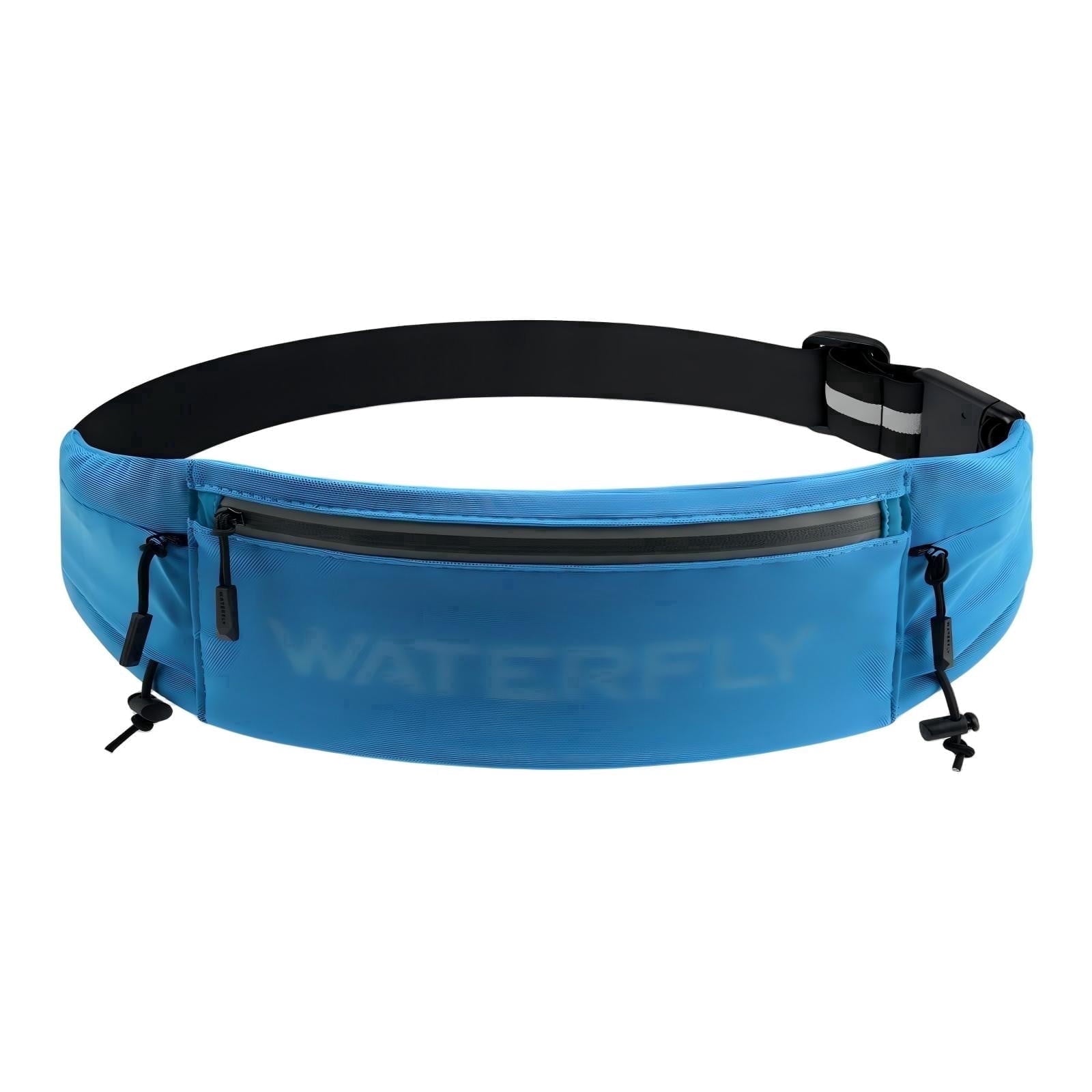 WATERFLY Unisex Adjustable Sports Jogging Fitness Nylon Running Waist Belt Band,Black