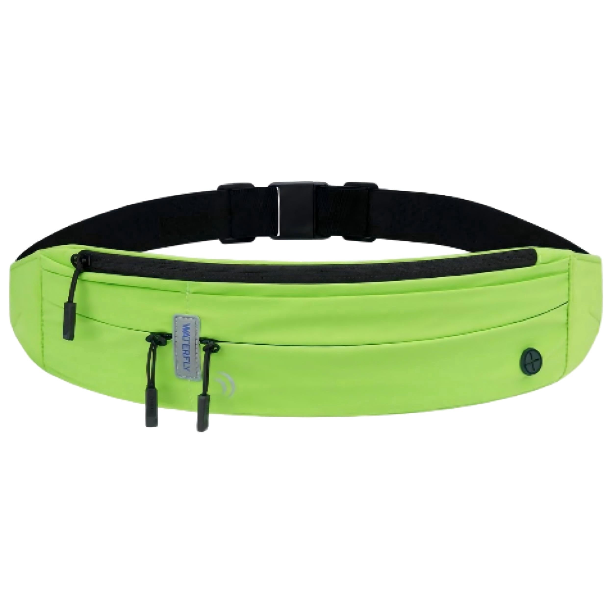 WATERFLY Unisex Adjustable Non-Slip Jogging Exercise Fitness Nylon Running Waist Belt,Black