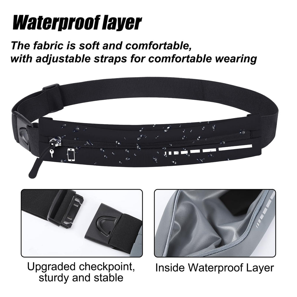 Slim Running Belt Fanny Pack Running Phone Holder Runners Pouch Waist Pack for Workout Money Belt Running Gift Gear Accessories for Women Men Walking Hiking Cycling