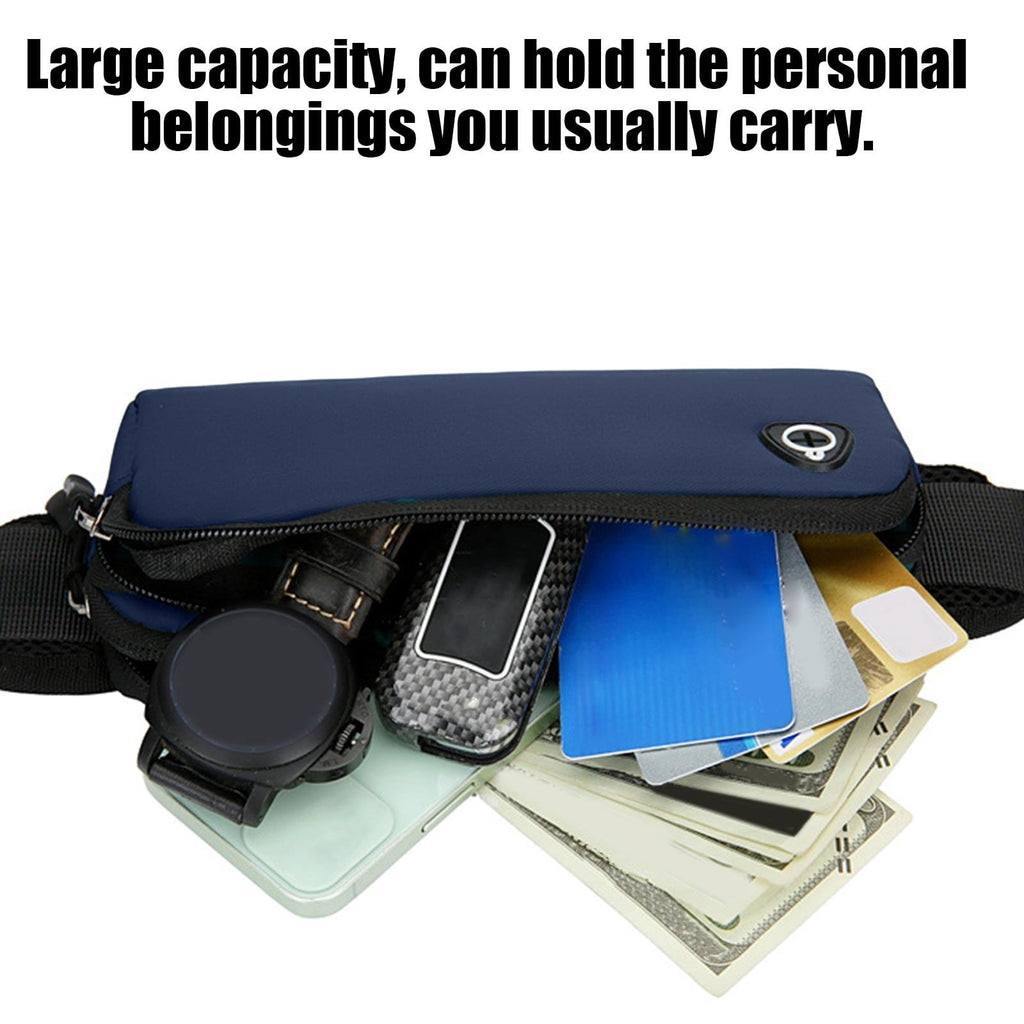 Slim Running Belt Fanny Pack for Men Women Running Phone Holder Runners Pouch Waist Pack Bag for Workout Money Belt Running Gear Accessories for Travel Hiking Running
