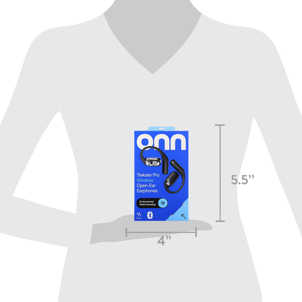onn Trekster Pro Wireless Open-Ear Earphones, White