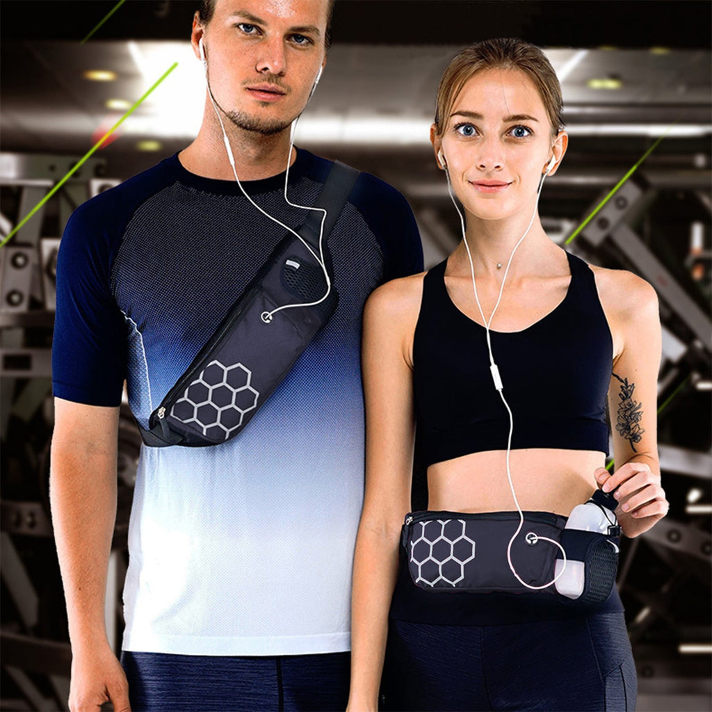 Running Add-Ons Water Bottle Waist Pack, Waterproof Close-fitting Lasting Stay Long Wear Gear, Unisex Running Belt for Phone Keys Outdoor Sports