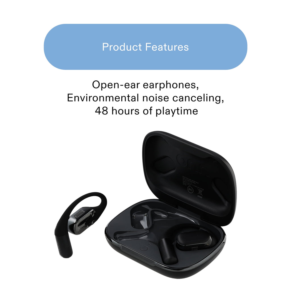 onn Trekster Pro Wireless Open-Ear Earphones, White