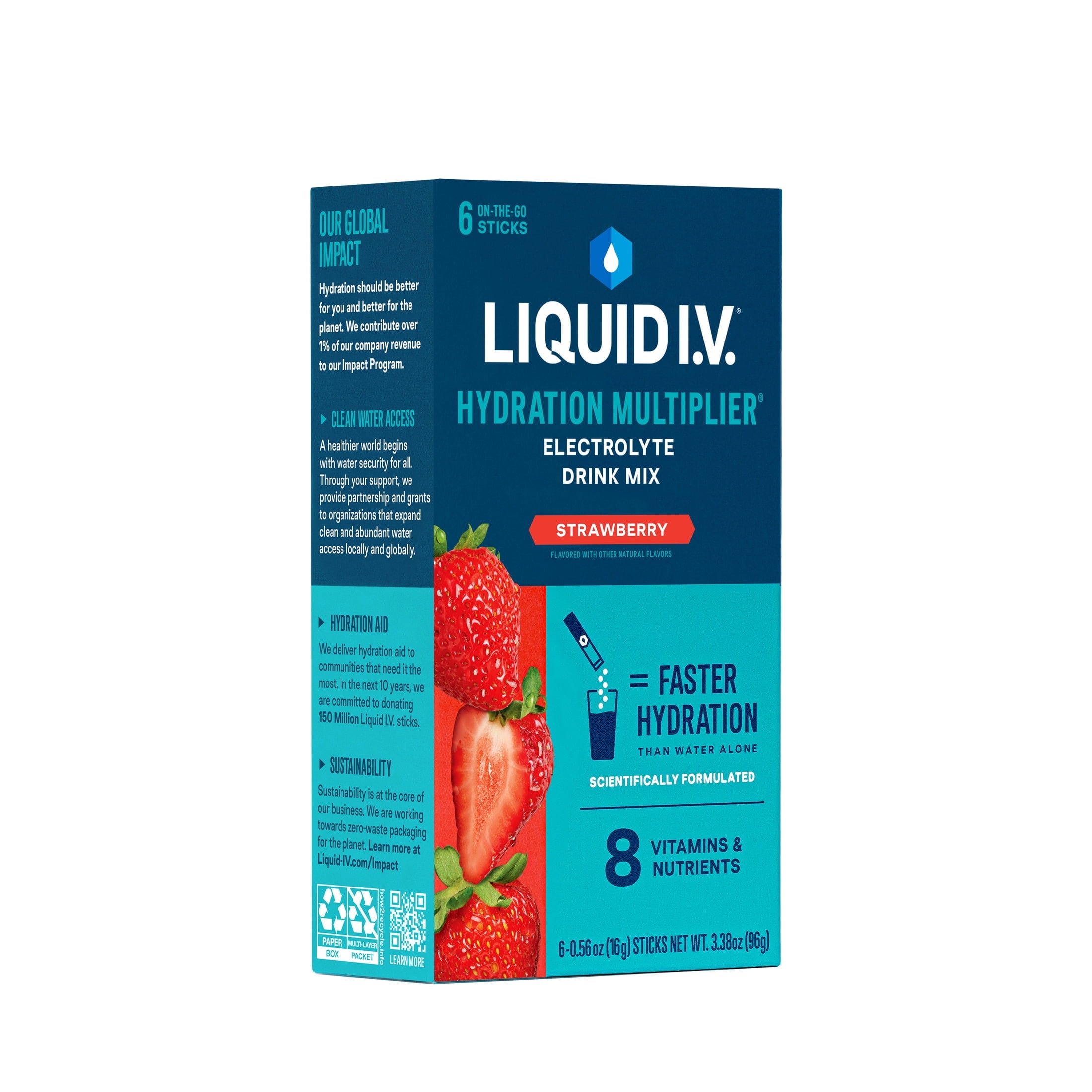 Liquid I.V.® Watermelon Hydration Multiplier® Powdered Electrolyte Drink Mix, 6 Count Packets