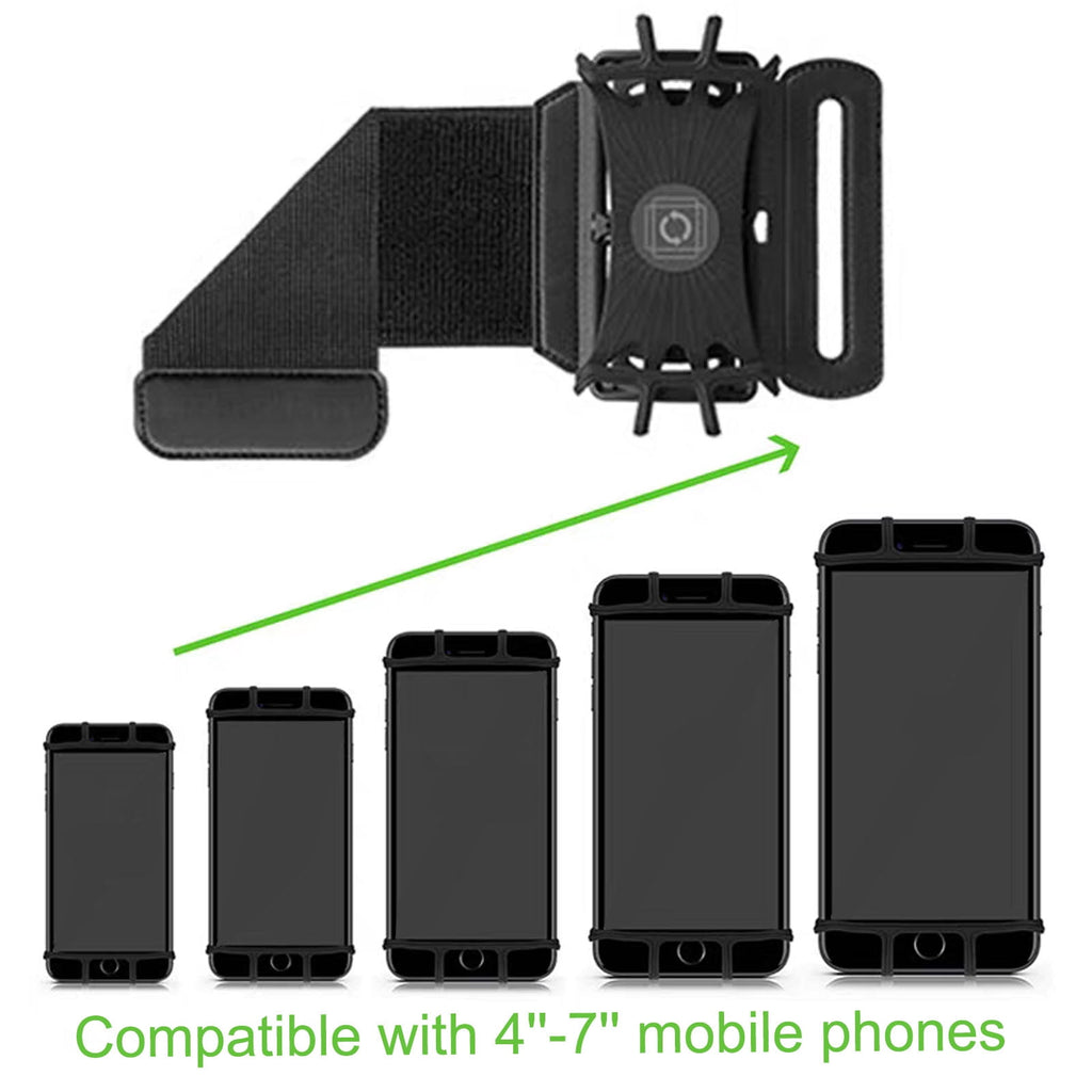 Universal Wristband Forearm Wrist Armband Phone Case Holder 360°Rotation for Workout Sports Running