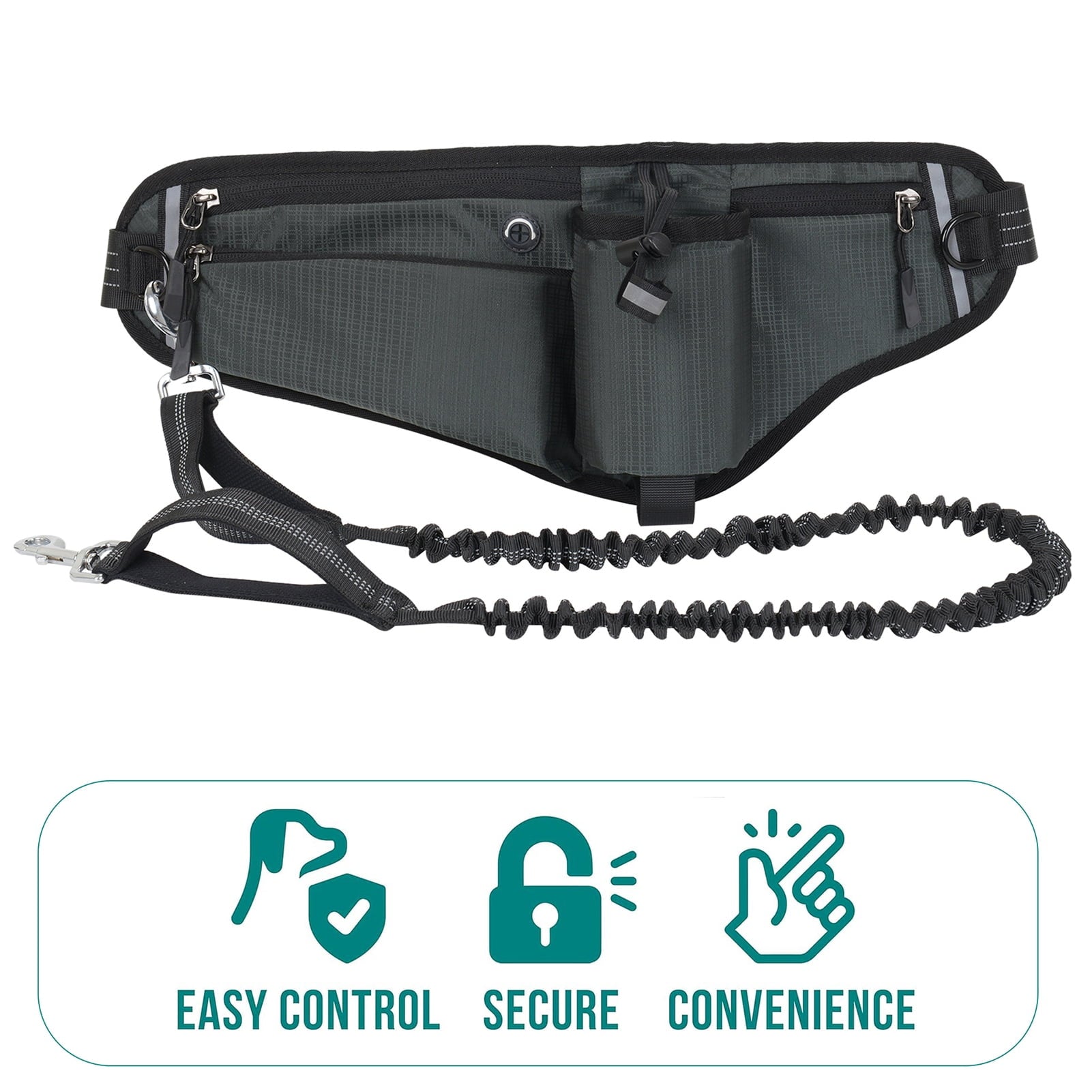 NFTIGB Running Belt Waist Pack Adjustable Hydration Bag with Water Bottle Holder for Runners Men Women, Black (10.63 inches / 27 cm)