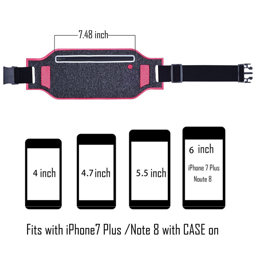 Running Waist Pack, EpicGadget(TM) Lightweight Water Resistant Reflective Runner Belt Sports Fanny Pack Adjustable Waistband (Light Blue)