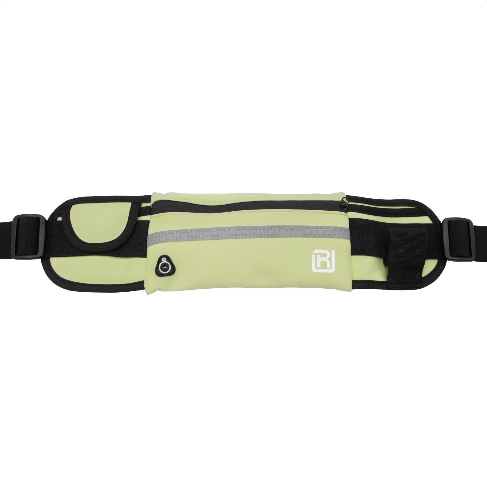 RunUnited Waist Pack for Running, Hiking & Gym - Waterproof Running Accessory w/ Phone Holder & Reflective Stripe, Color: Yellow