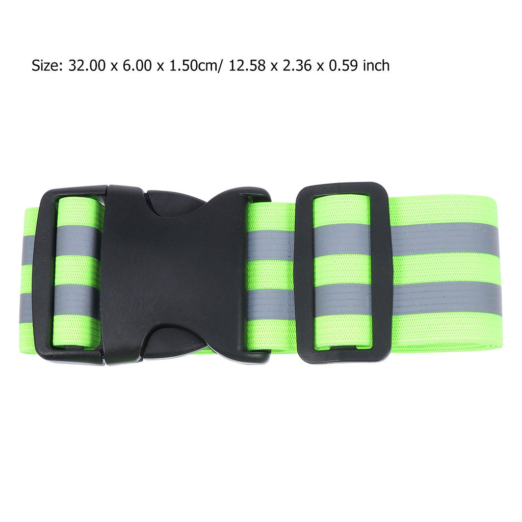 MERRYHAPY Reflective Safety Arm Bands for Night Running, Cycling & Walking, Green Synthetic Material, 2 Pack