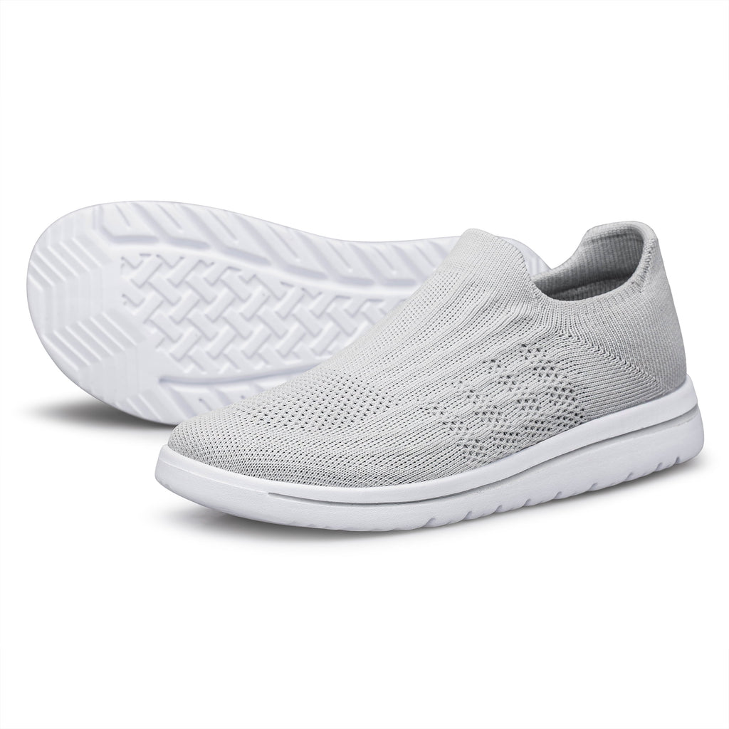 Unisex Sock Walking Shoes Wide Toe Box Slip-on Mens Running Shoe Womens Lightweight Casual Fashion Sneakers Black 8Women/6Men