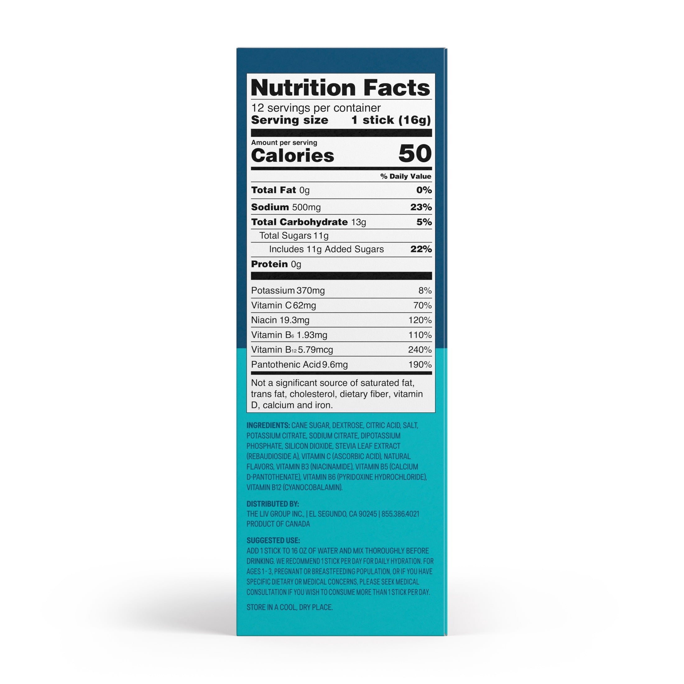 Liquid I.V.® Lemon Lime Hydration Multiplier® Powdered Electrolyte Drink Mix, 6 Count Packets
