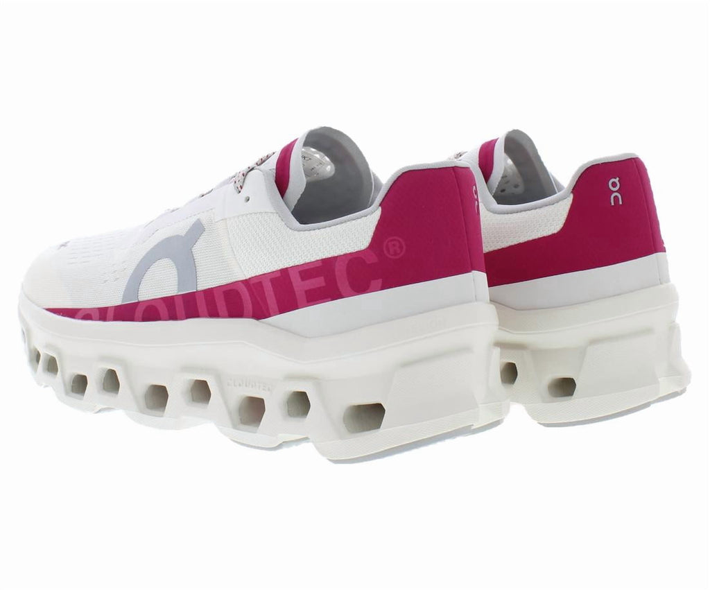 ON Cloudmonster Womens Shoes Size 9, Color: Ivory/Grenadine