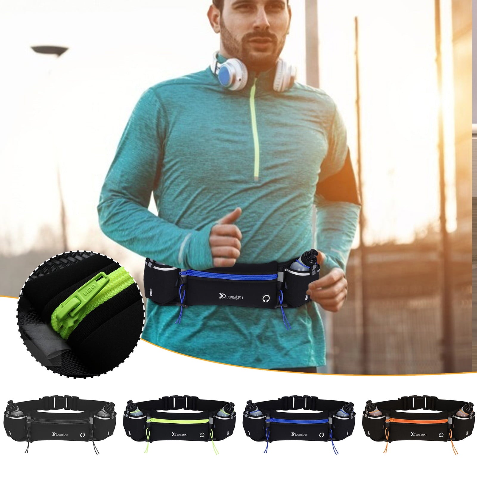 Taotanxi Hydration Running Belt With Water Bottle, Running Fanny Pack for Phone And Wallet Holder, Running Bag Runners Essentials Accessories Marathon Triathlon Walking Jogging Gear Gift