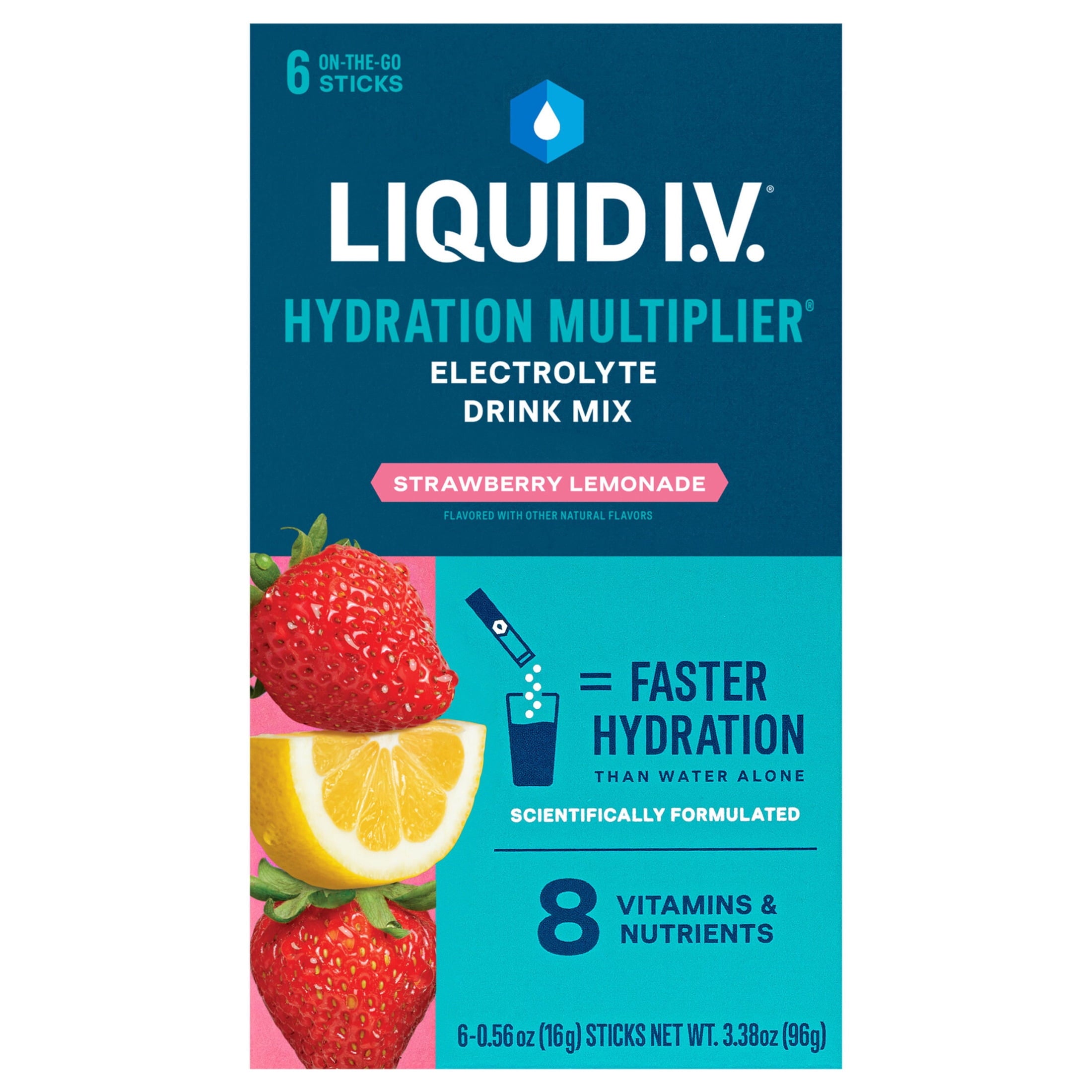 Liquid I.V.® Watermelon Hydration Multiplier® Powdered Electrolyte Drink Mix, 6 Count Packets