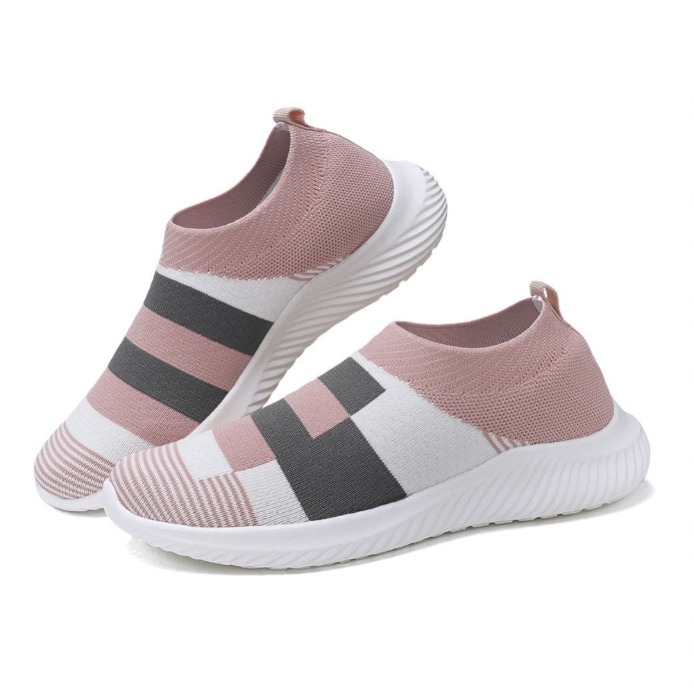 Ablanczoom Womens Sneakers Running Shoes Slip-on Fitness Sports Walking Tennis Flats