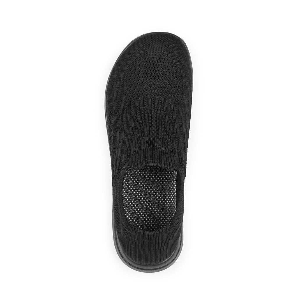 Unisex Sock Walking Shoes Wide Toe Box Slip-on Mens Running Shoe Womens Lightweight Casual Fashion Sneakers Black 8Women/6Men