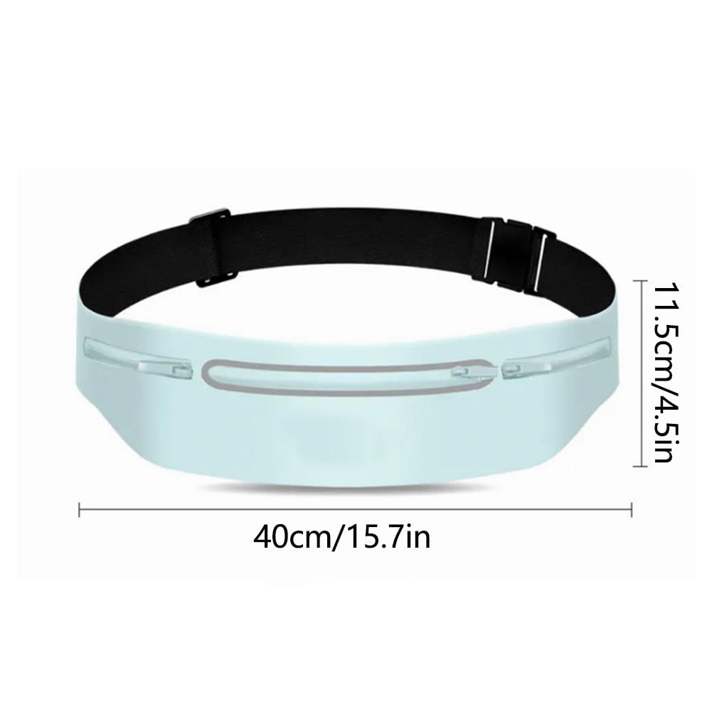 Slim Running Belt Waist Bag for Men & Women - Waterproof Fanny Pack with Multiple Pockets for Phone, Keys, Cards - Adjustable Anti-Slip Strap for Jogging, Travel, Gym