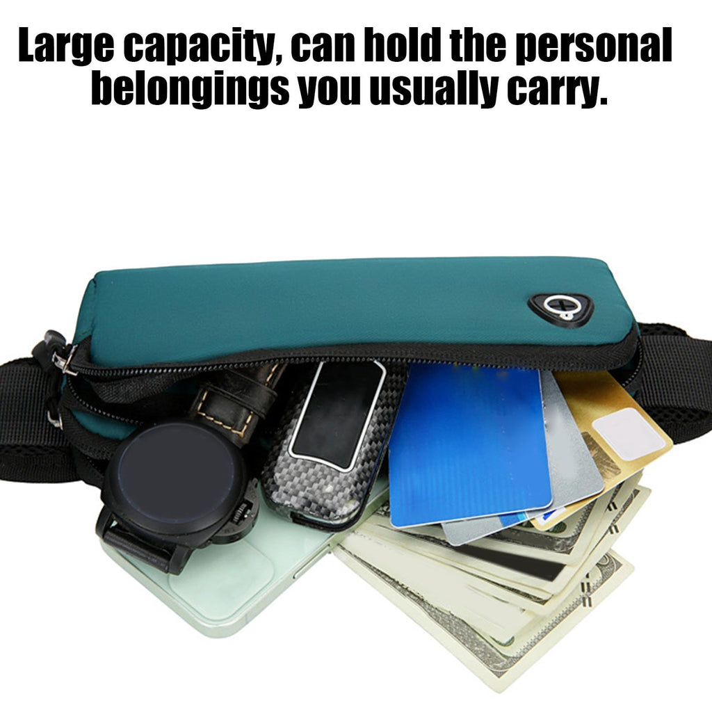Slim Running Belt Fanny Pack for Men Women Running Phone Holder Runners Pouch Waist Pack Bag for Workout Money Belt Running Gear Accessories for Travel Hiking Running