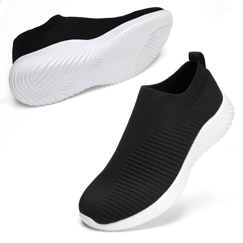 Ablanczoom Womens Sneakers Running Shoes Slip-on Fitness Sports Walking Tennis Flats