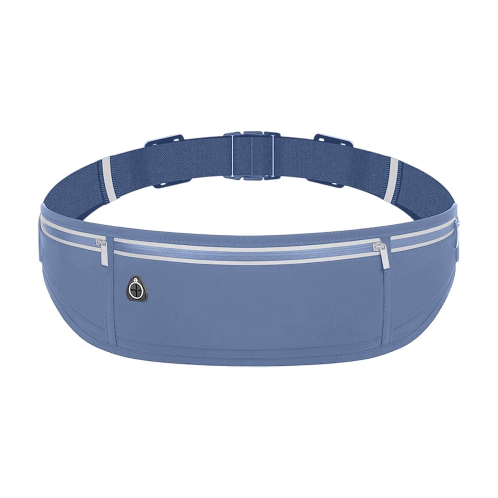 Waterproof Waist Bag Running Fanny Pack Sports Phone Pouch 18.9in with Reflective Strips Multi Pocket Adjustable Belt for Night Running Cycling Hiking Camping Gym Outdoor Sports Travel Accessories