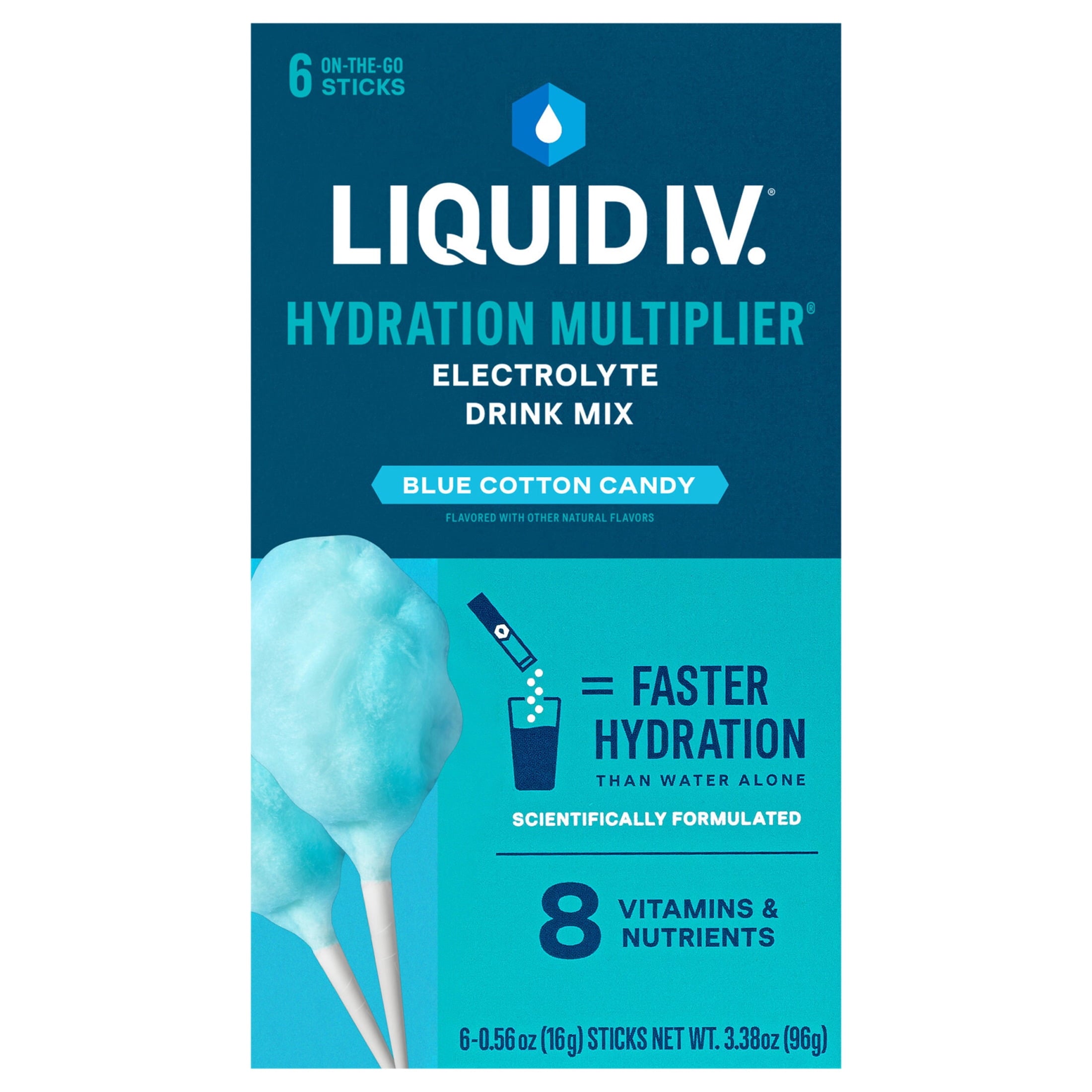Liquid I.V.® Strawberry Hydration Multiplier® Powdered Electrolyte Drink Mix, 6 Count Packets