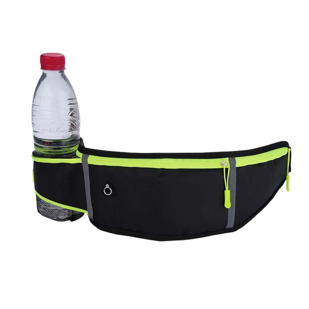 Anti-theft Invisible Waist Bag, Waterproof Running Fanny Pack with Water Bottle Holder, Reflective Adjustable Waist Belt Bag, Lightweight Outdoor Sports Pouch for Men Women Travel Hiking