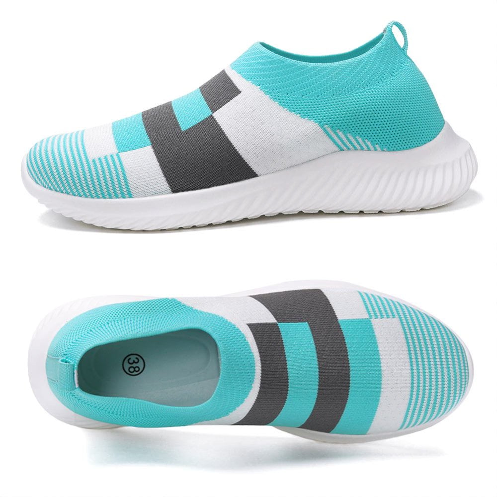 Ablanczoom Womens Sneakers Running Shoes Slip-on Fitness Sports Walking Tennis Flats