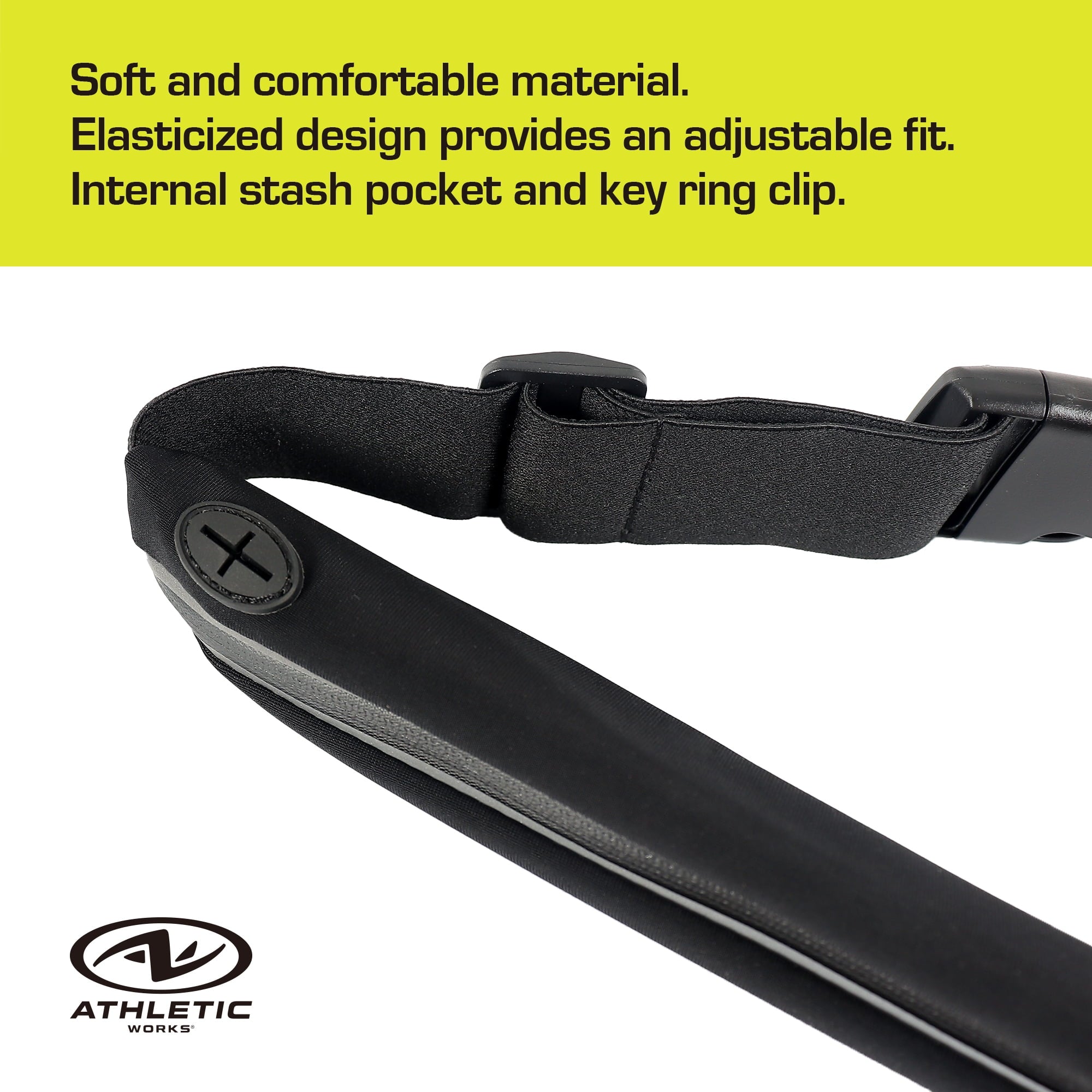 Athletic Works Running Belt with Expandable Bag