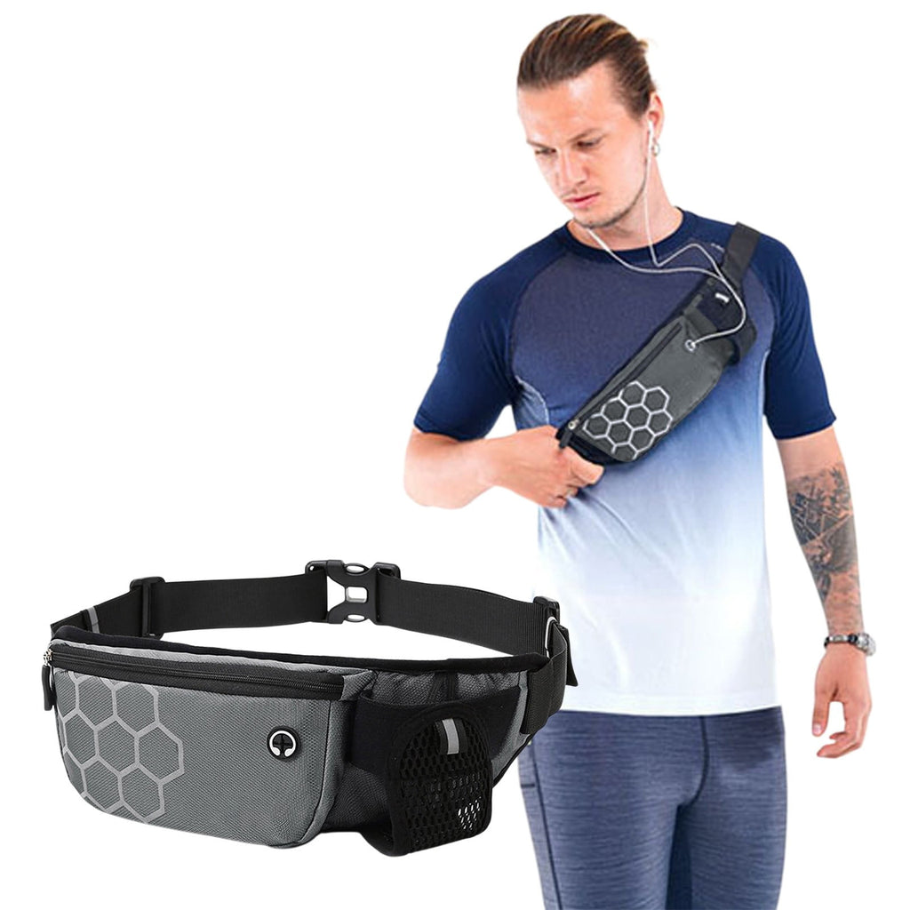 Running Add-Ons Water Bottle Waist Pack, Waterproof Close-fitting Lasting Stay Long Wear Gear, Unisex Running Belt for Phone Keys Outdoor Sports
